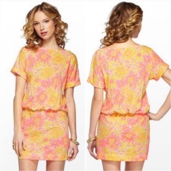 Lilly Pulitzer Carmine Dress in sunkissed glow Mini size small - Picture 1 of 10
